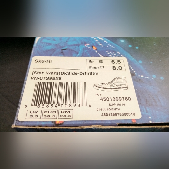 **NWT/NIB** Men's Star Wars Vans Shoes - Picture 7 of 8